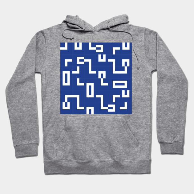 Blue and White Tiles Hoodie by Dez53